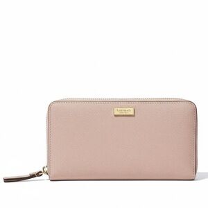 Kate Spade Saffiano Zip Around Continental Wallet – Blush Pink NWOT Glam